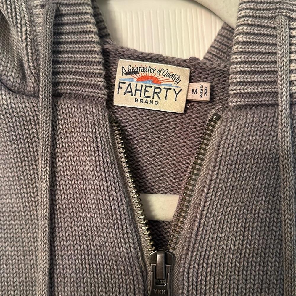 Faherty Men's Zip Up Sweater Hoodie